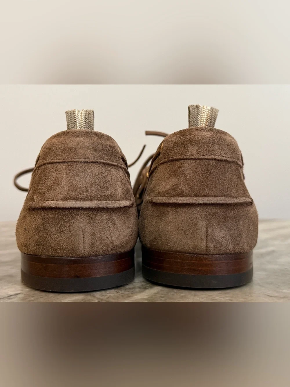 OFFICINE CREATIVE BROWN SUEDE BOAT SHOES 11 US /44  $740 MOCCASINS FLATS Bally